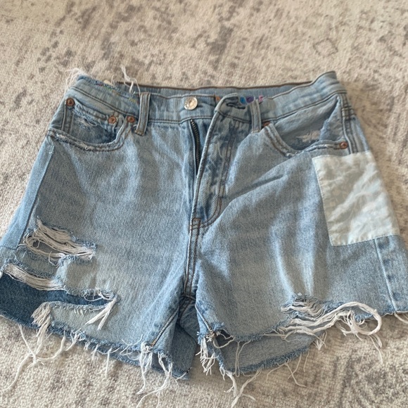 American Eagle Outfitters Pants - Light Blue Distressed Denim Women’s Shorts
